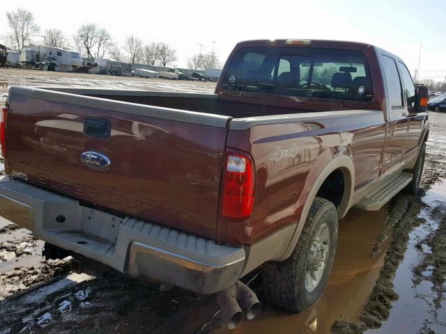 1FTWW31R48EC44238 - 2008 FORD F350 SRW S BURGUNDY photo 4