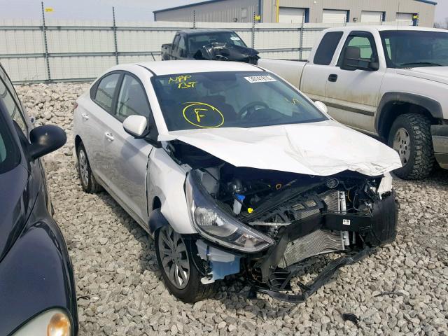 3KPC24A3XKE055315 - 2019 HYUNDAI ACCENT SE WHITE photo 1