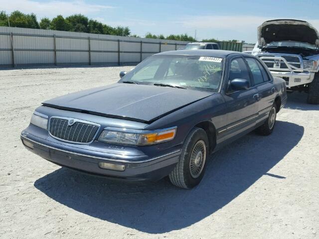 2MELM74W6VX716952 - 1997 MERCURY GRAND MARQ BLUE photo 2