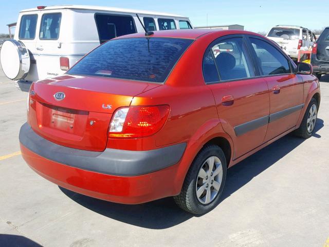 KNADE223096574899 - 2009 KIA RIO BASE RED photo 4