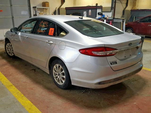 3FA6P0G7XHR136002 - 2017 FORD FUSION S SILVER photo 3