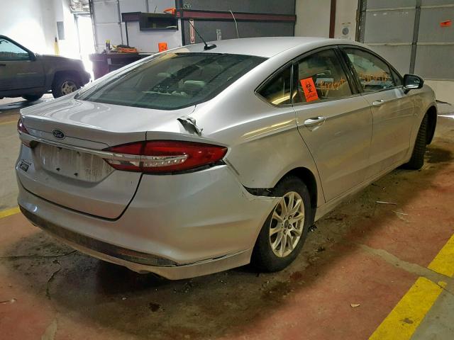 3FA6P0G7XHR136002 - 2017 FORD FUSION S SILVER photo 4