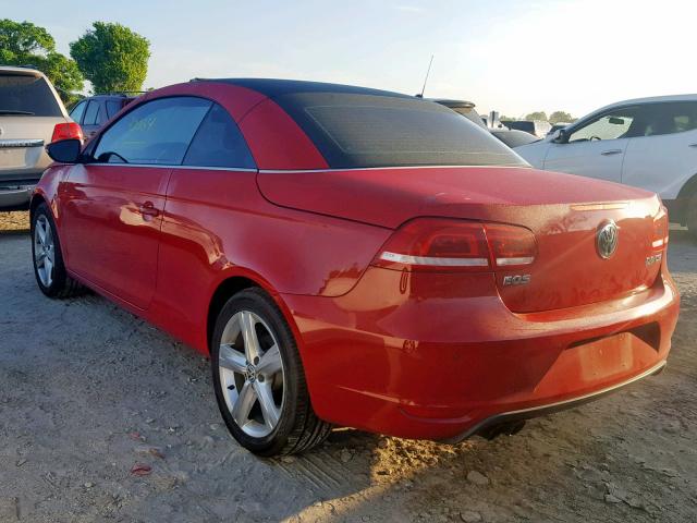 WVWFW7AHXCV012993 - 2012 VOLKSWAGEN EOS LUX Червоний фото 3