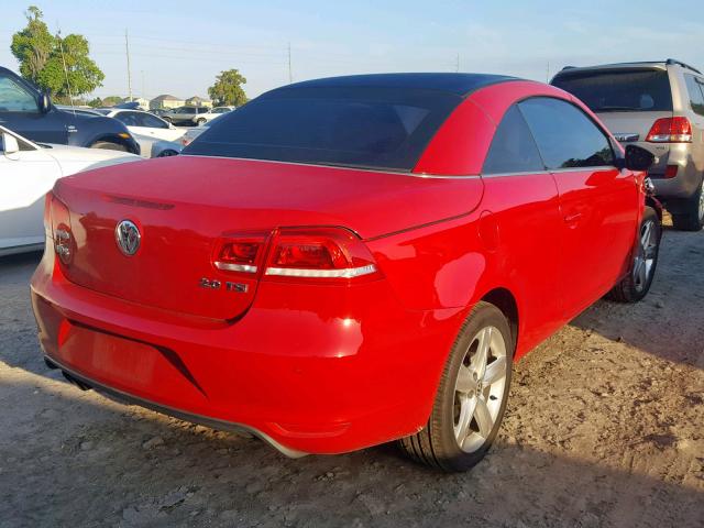 WVWFW7AHXCV012993 - 2012 VOLKSWAGEN EOS LUX Червоний фото 4