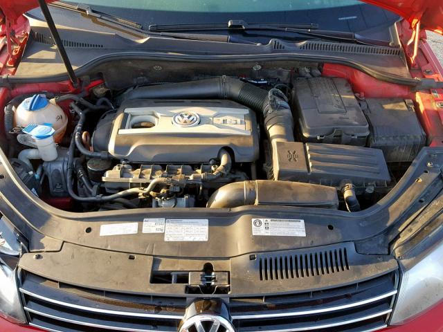 WVWFW7AHXCV012993 - 2012 VOLKSWAGEN EOS LUX Червоний фото 7