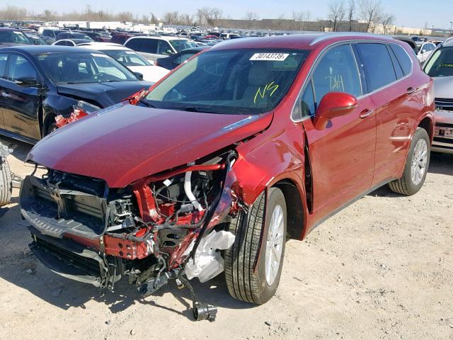 LRBFX1SA2JD006229 - 2018 BUICK ENVISION E RED photo 2