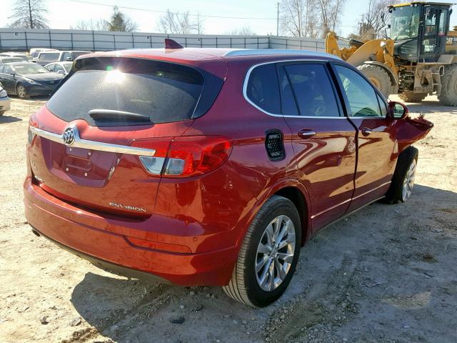 LRBFX1SA2JD006229 - 2018 BUICK ENVISION E RED photo 4