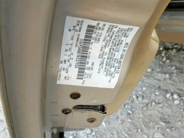 1FAFP34N87W227933 - 2007 FORD FOCUS ZX4 BEIGE photo 10