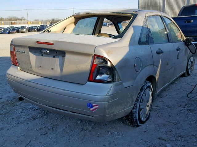 1FAFP34N87W227933 - 2007 FORD FOCUS ZX4 BEIGE photo 4