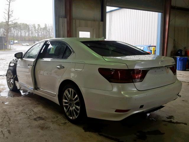 JTHGL5EF9D5050273 - 2013 LEXUS LS 460L WHITE photo 3