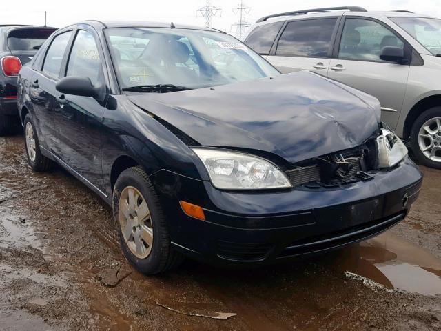 1FAHP34N07W332054 - 2007 FORD FOCUS ZX4 BLACK photo 1