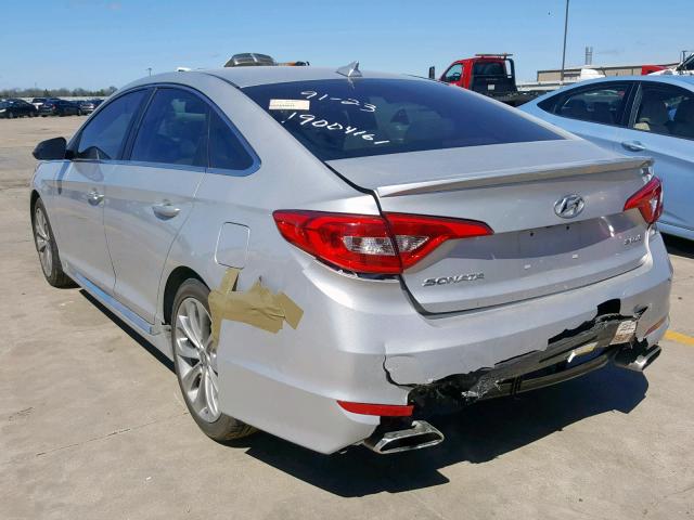 5NPE34AF7FH023021 - 2015 HYUNDAI SONATA SPO SILVER photo 3