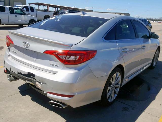 5NPE34AF7FH023021 - 2015 HYUNDAI SONATA SPO SILVER photo 4