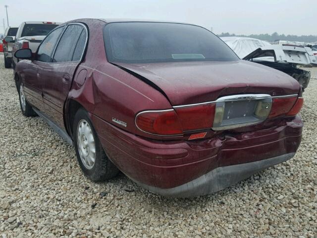 1G4HR54K9YU209724 - 2000 BUICK LESABRE LI MAROON photo 3