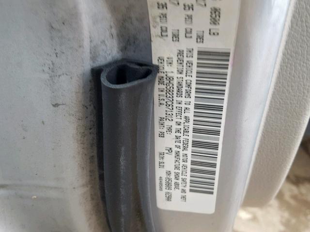 1J8HG58237C671312 - 2007 JEEP COMMANDER 银色 照片 10