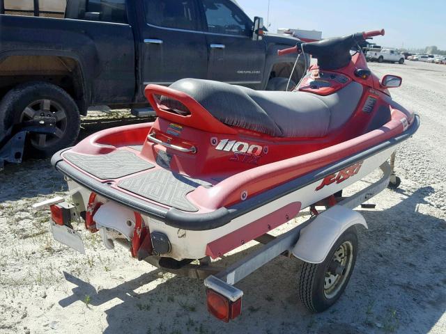 KAW19074D898 - 1998 KAWASAKI JET SKI RED photo 4