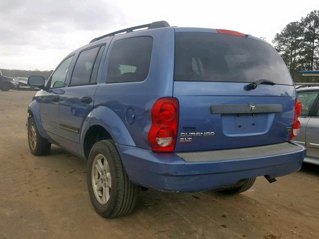 1D8HB48P17F545557 - 2007 DODGE DURANGO SL BLUE photo 3