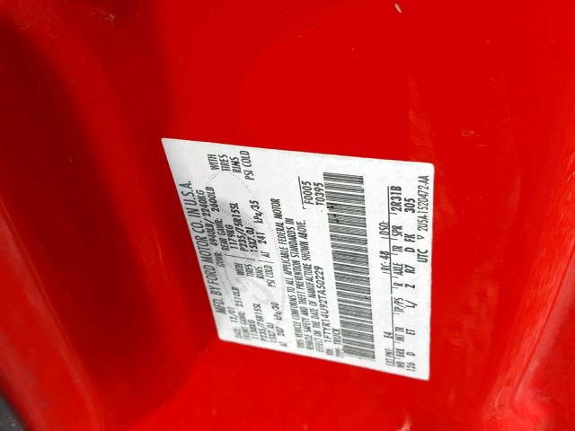 1FTYR14U92TA50229 - 2002 FORD RANGER SUP RED photo 10