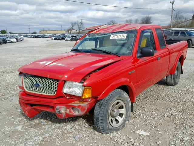 1FTYR14U92TA50229 - 2002 FORD RANGER SUP RED photo 2
