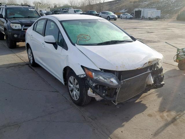 2HGFB2F59CH563715 - 2012 HONDA CIVIC LX WHITE photo 1