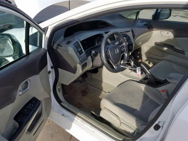 2HGFB2F59CH563715 - 2012 HONDA CIVIC LX WHITE photo 9