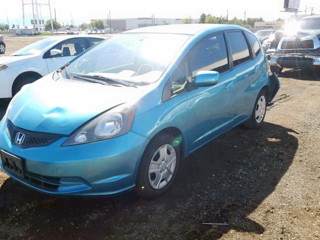 JHMGE8G38DC053160 - 2013 HONDA FIT TURQUOISE photo 2