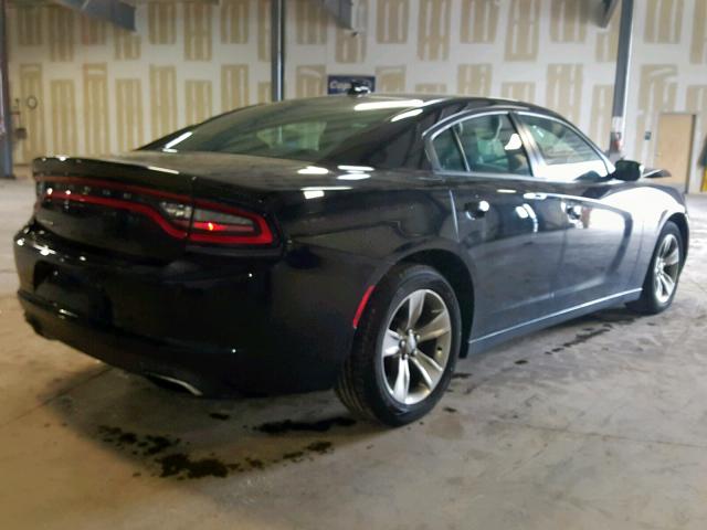 2C3CDXHGXGH187107 - 2016 DODGE CHARGER SX BLACK photo 4