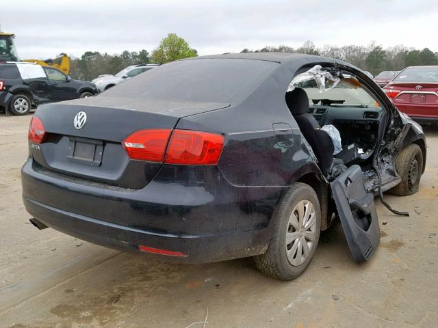 3VW2K7AJ4BM378581 - 2011 VOLKSWAGEN JETTA BASE BLACK photo 4