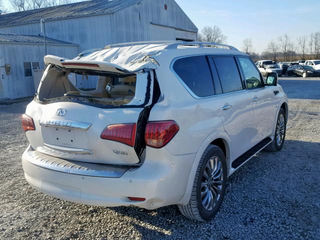 JN8AZ2NE0H9151443 - 2017 INFINITI QX80 BASE WHITE photo 4