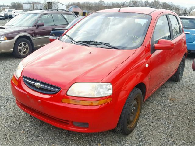 KL1TD66657B694352 - 2007 CHEVROLET AVEO BASE წითელი ფოტო 2