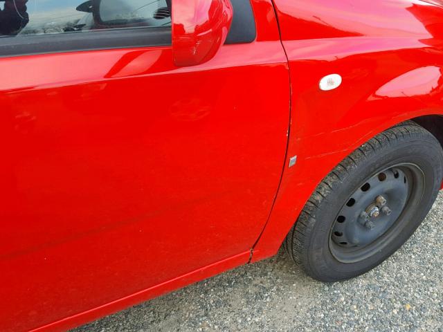 KL1TD66657B694352 - 2007 CHEVROLET AVEO BASE წითელი ფოტო 9