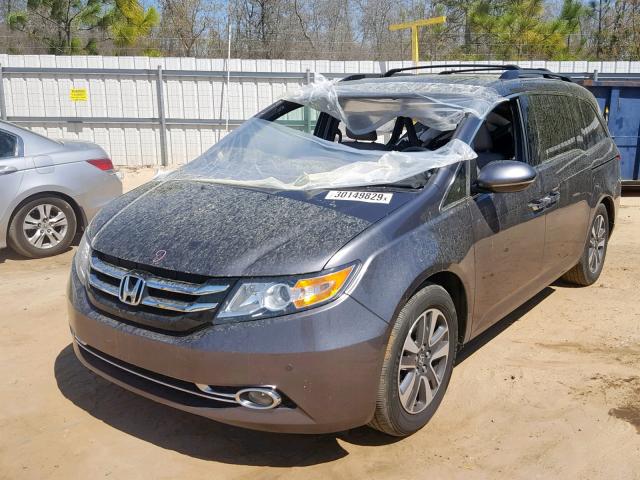 5FNRL5H95FB022438 - 2015 HONDA ODYSSEY TO GRAY photo 2