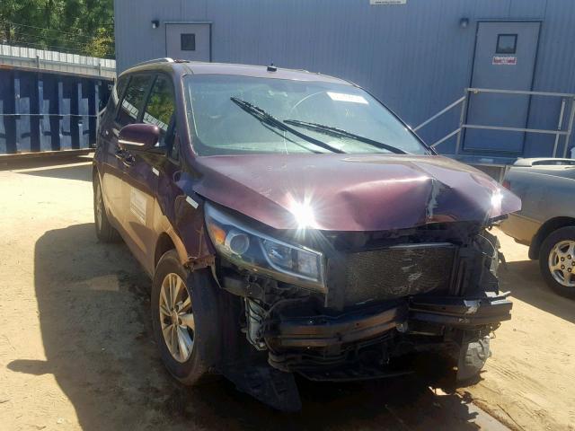 KNDMB5C13F6036221 - 2015 KIA SEDONA LX BURGUNDY photo 1