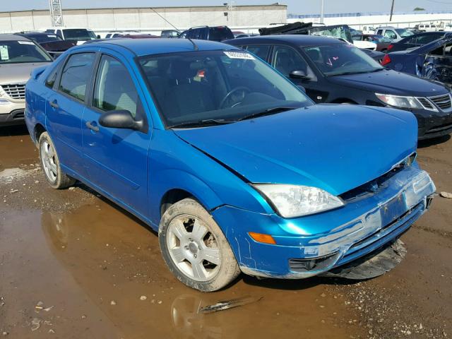 1FAHP34N57W113669 - 2007 FORD FOCUS ZX4 BLUE photo 1