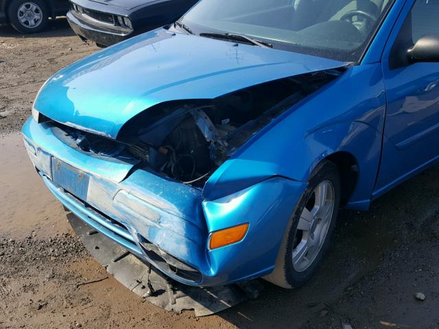 1FAHP34N57W113669 - 2007 FORD FOCUS ZX4 BLUE photo 9