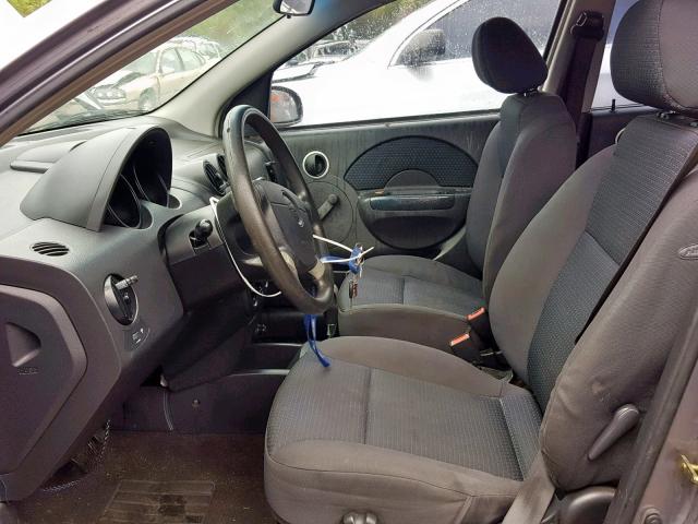 KL1TD66687B760487 - 2007 CHEVROLET AVEO BASE Сұр фото 5