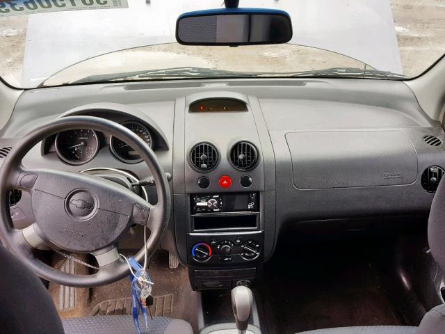 KL1TD66687B760487 - 2007 CHEVROLET AVEO BASE Сұр фото 9