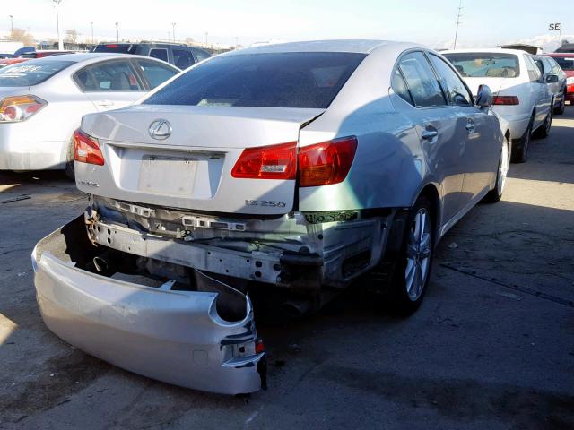 JTHBK262762002119 - 2006 LEXUS IS 250 SILVER photo 4