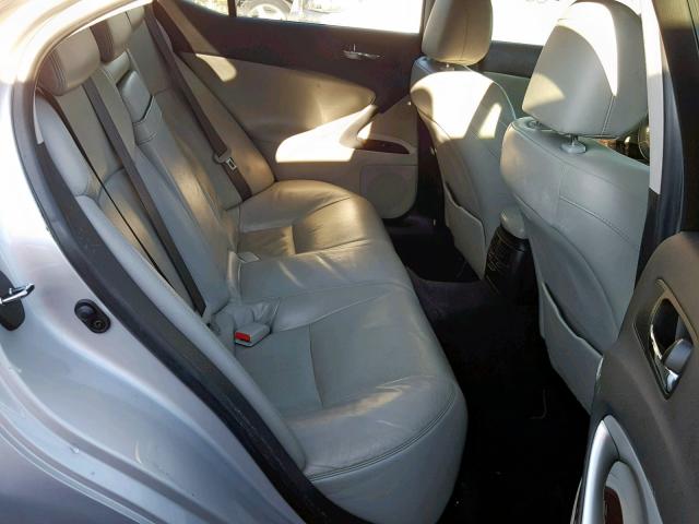 JTHBK262762002119 - 2006 LEXUS IS 250 SILVER photo 6