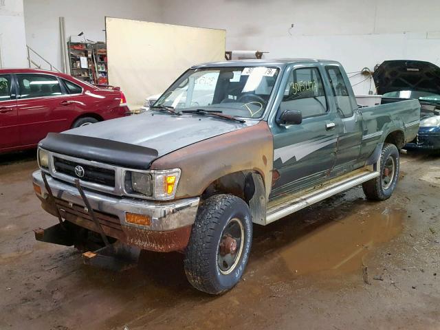 JT4RN13P8N6040256 - 1992 TOYOTA PICKUP 1/2 GREEN photo 2