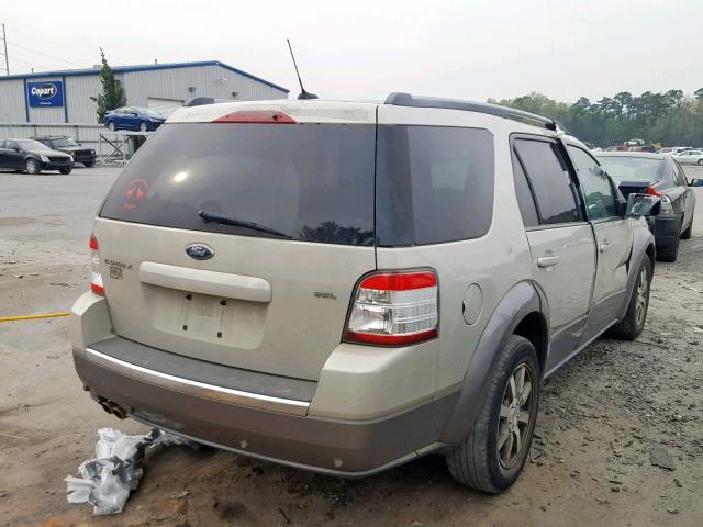 1FMDK02W18GA07017 - 2008 FORD TAURUS X S BEIGE photo 4