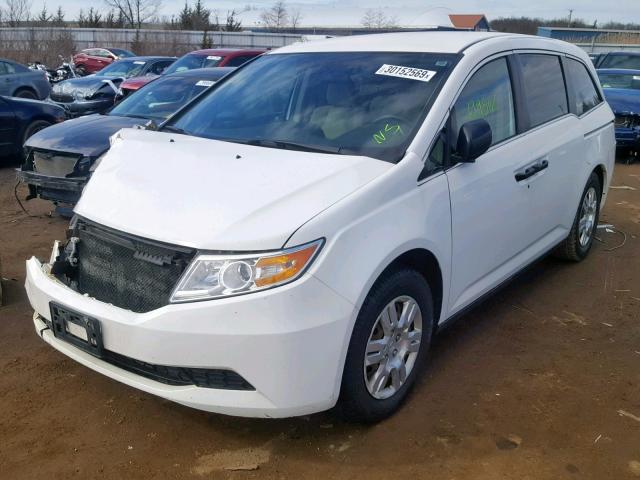 5FNRL5H24BB054908 - 2011 HONDA ODYSSEY LX WHITE photo 2