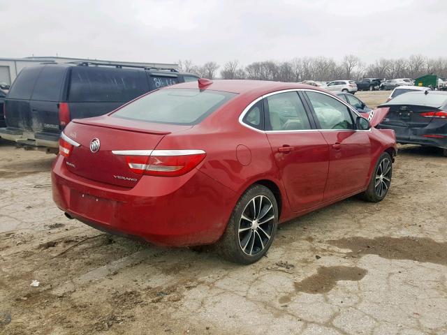 1G4PW5SK3G4179741 - 2016 BUICK VERANO SPO RED photo 4