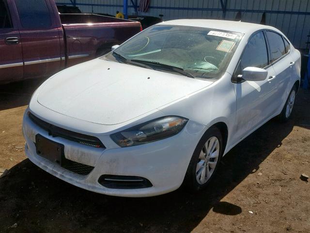 1C3CDFBBXED868000 - 2014 DODGE DART SXT WHITE photo 2