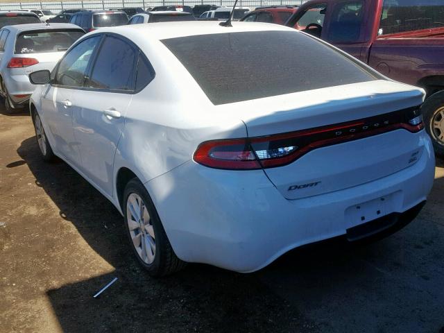 1C3CDFBBXED868000 - 2014 DODGE DART SXT WHITE photo 3