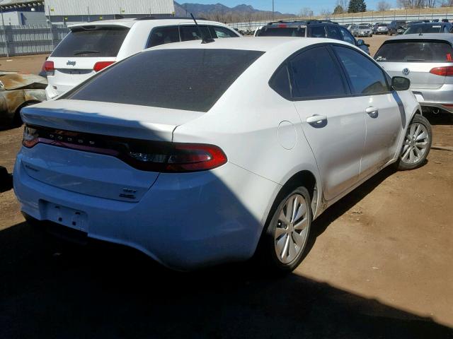 1C3CDFBBXED868000 - 2014 DODGE DART SXT WHITE photo 4