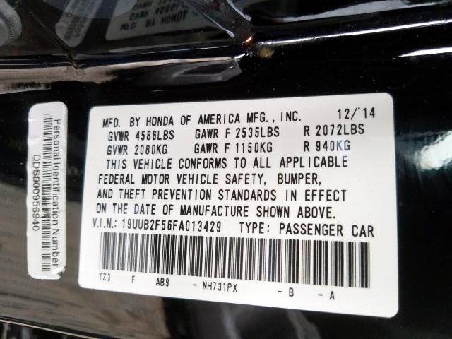 19UUB2F56FA013429 - 2015 ACURA TLX TECH  photo 10
