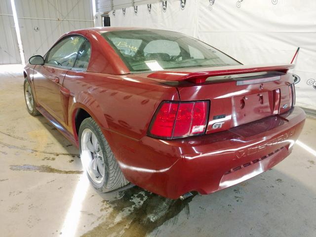 1FAFP42X82F120335 - 2002 FORD MUSTANG GT RED photo 3