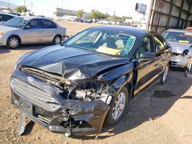 3FA6P0G74FR282666 - 2015 FORD FUSION S BLACK photo 2