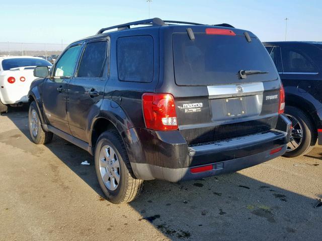 4F2CZ96188KM01156 - 2008 MAZDA TRIBUTE S BLACK photo 3